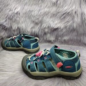 Keen Newport H2 Water Shoes Sandals Kids Girls Size 11 Deep Lagoon Blue Pink